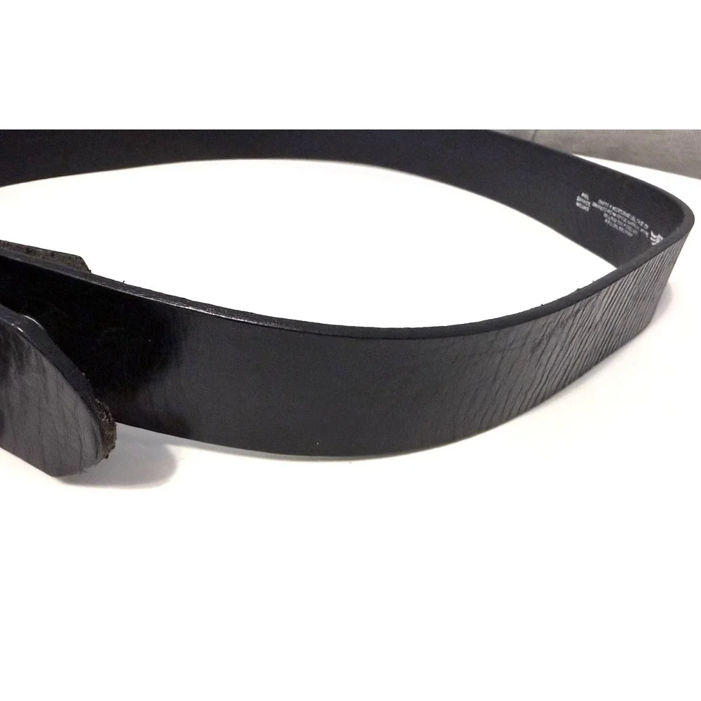 MEN'S FREEDOM BRAND BIG BUCKLE GENUINE LEATHER BLACK BELT 36